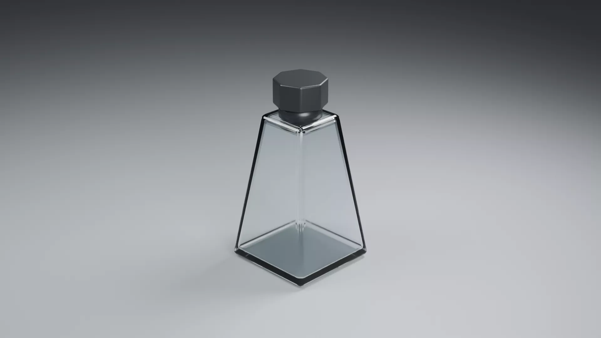 glass bottle Low-poly 3D model