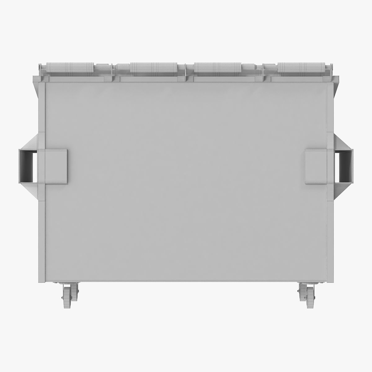 Dumpster garbage can on wheels 3D model_20