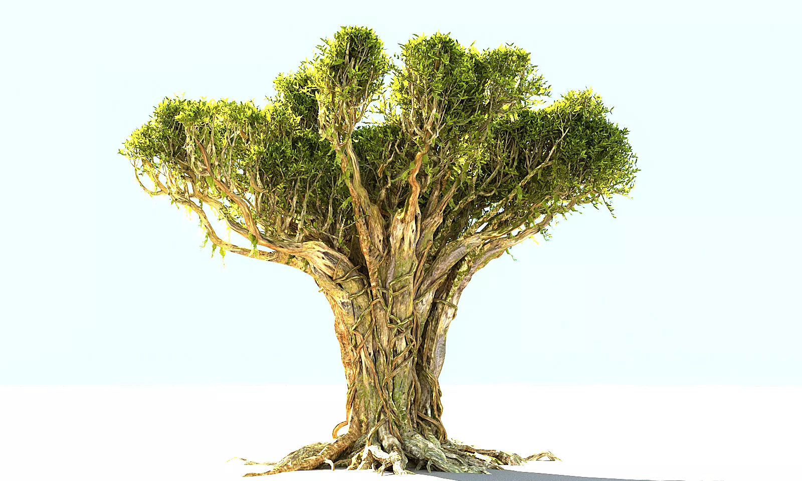 Japanese Tree Animated Low-poly 3D model