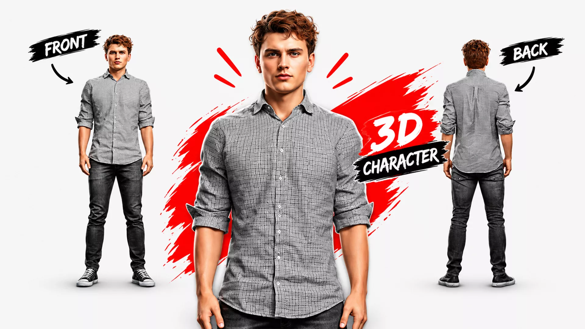 Realistic Male Character 3D model
