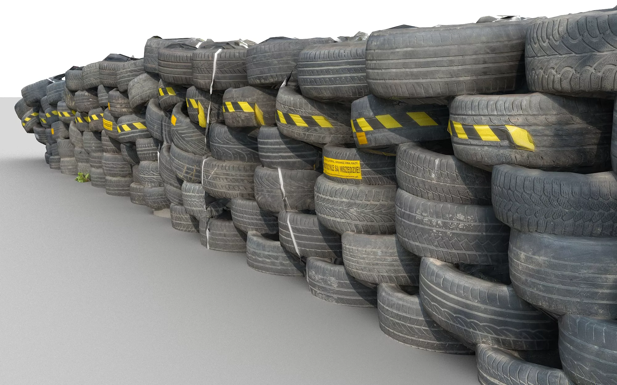 Tire Barrier Scan Low-poly 3D model