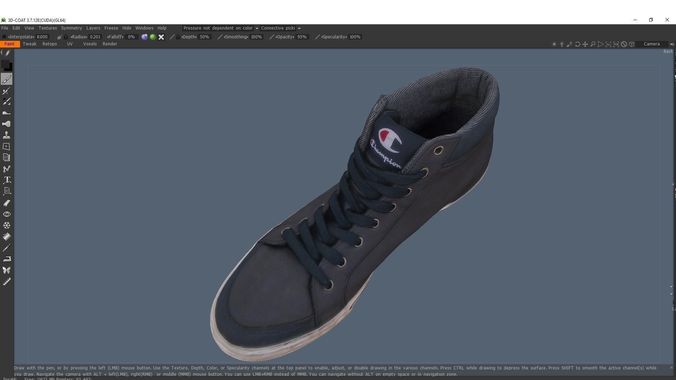 Sneaker Low-Poly 3D Model shoe Low-poly 3D model