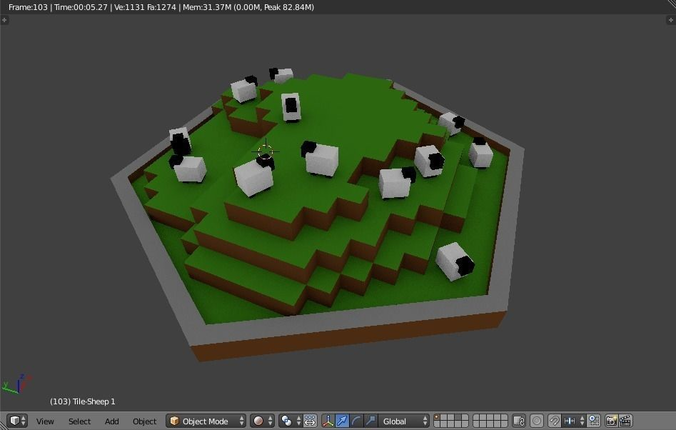 Catan-craft 3d Sheep tiles x4 3D print model