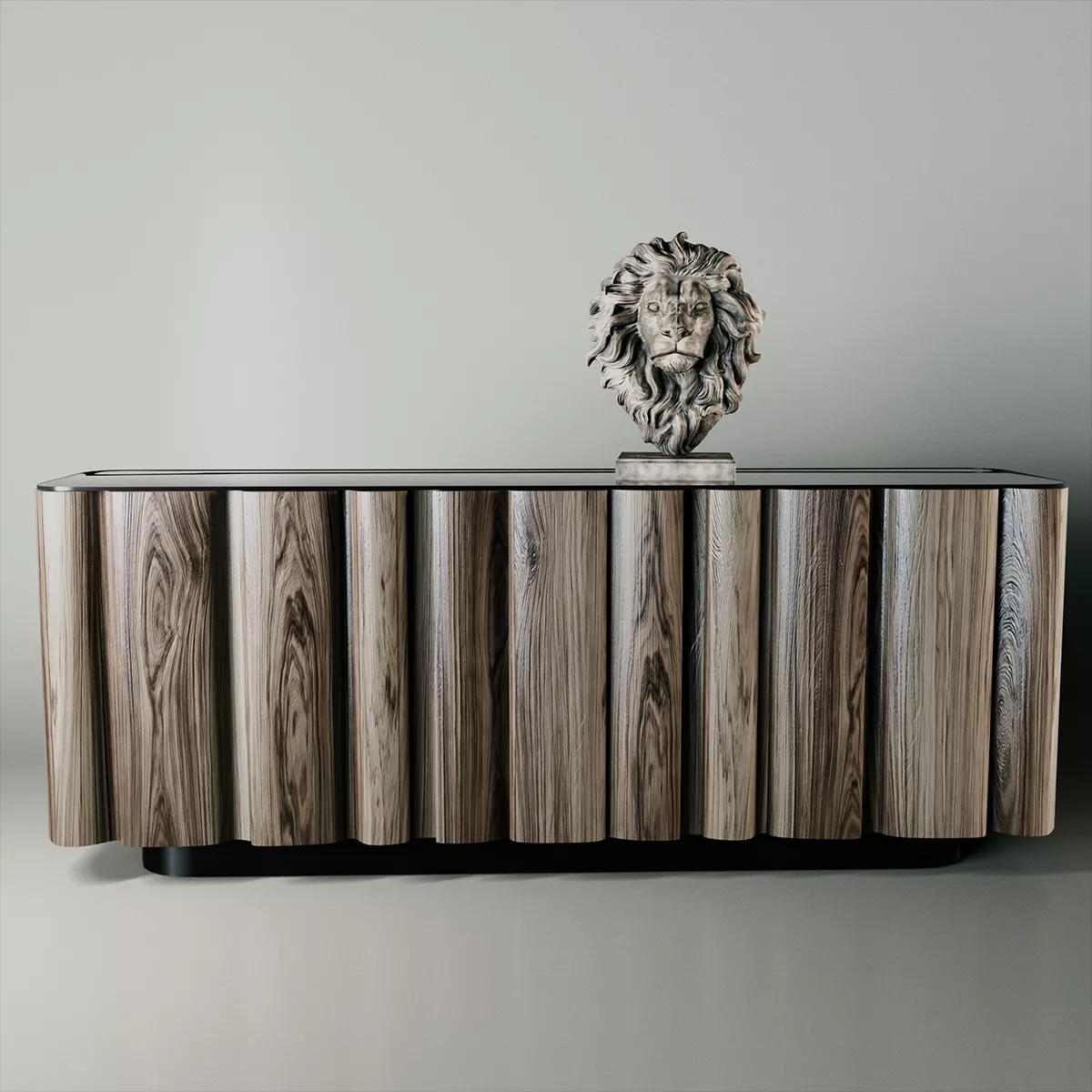 Modern Walnut Sideboard 3D model