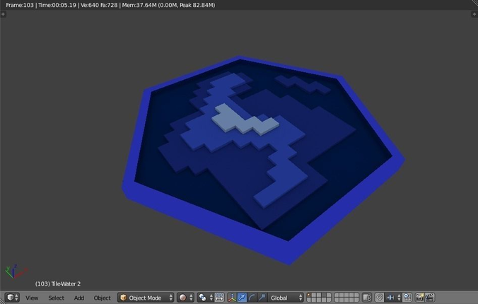 Catan-craft 3d Water tiles x6 3D print model