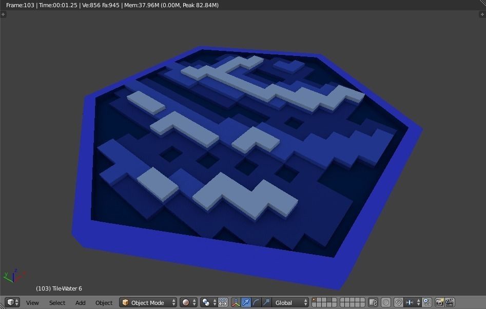 Catan-craft 3d Water tiles x6 3D print model_4