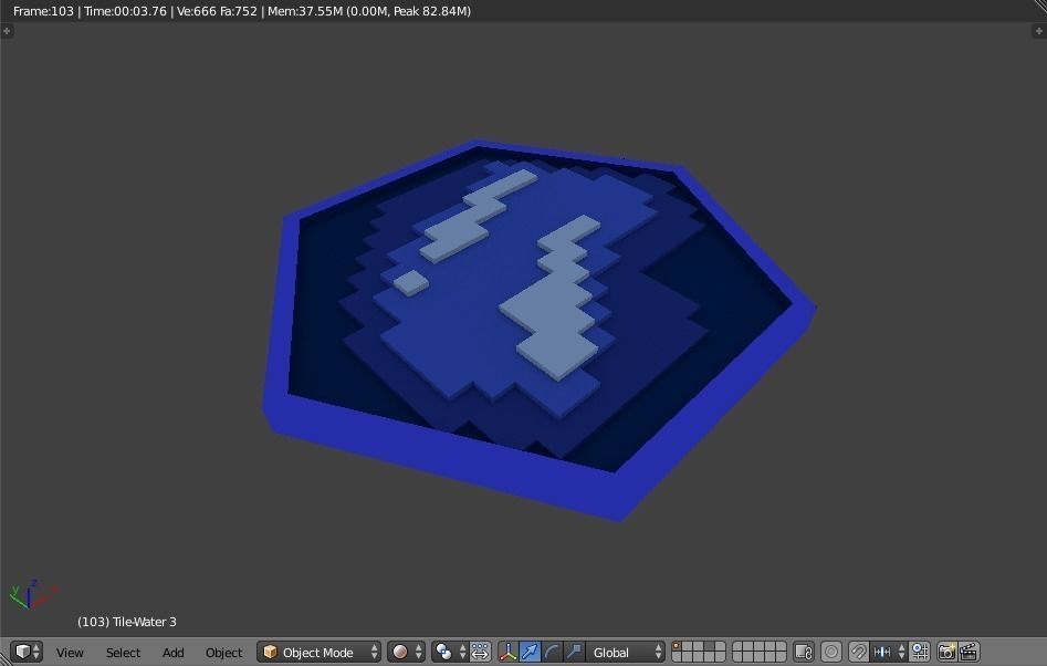 Catan-craft 3d Water tiles x6 3D print model_2