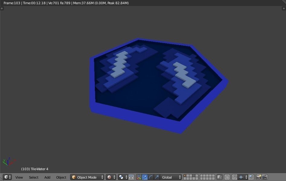 Catan-craft 3d Water tiles x6 3D print model_5