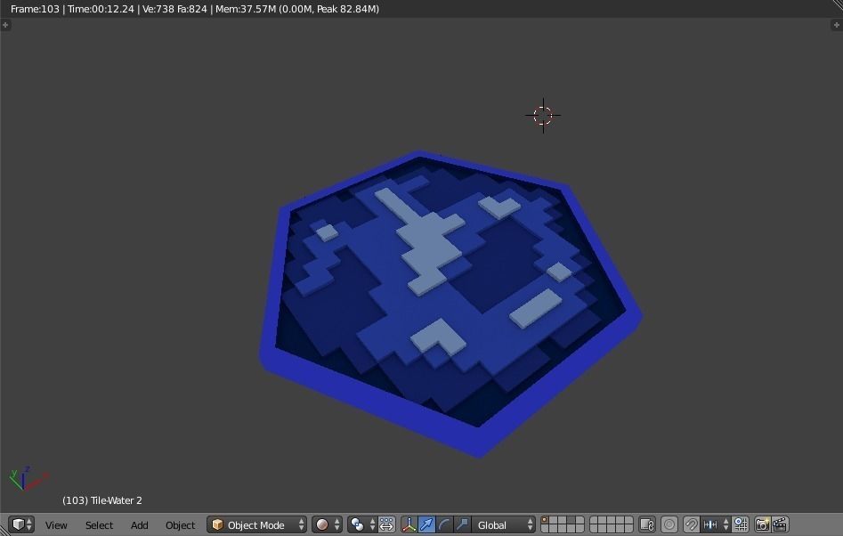 Catan-craft 3d Water tiles x6 3D print model_1