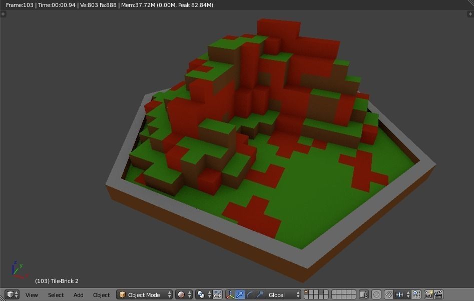 Catan-craft 3d Brick tiles x3 3D print model_1
