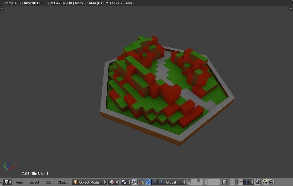 Catan-craft 3d Brick tiles x3 3D print model_0