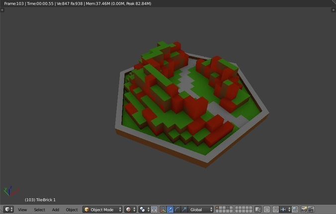 Catan-craft 3d Brick tiles x3 3D print model