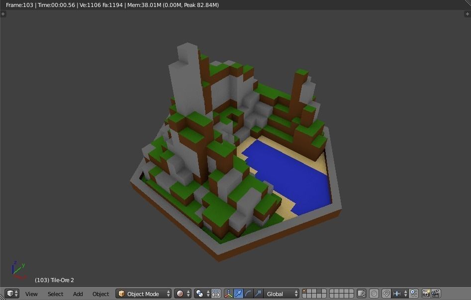 Catan-craft 3d Ore tiles x3 3D print model
