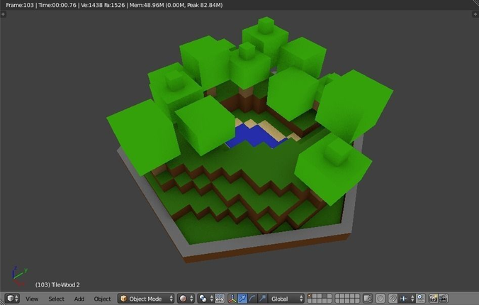 Catan-craft 3d Wood tiles x4 3D print model