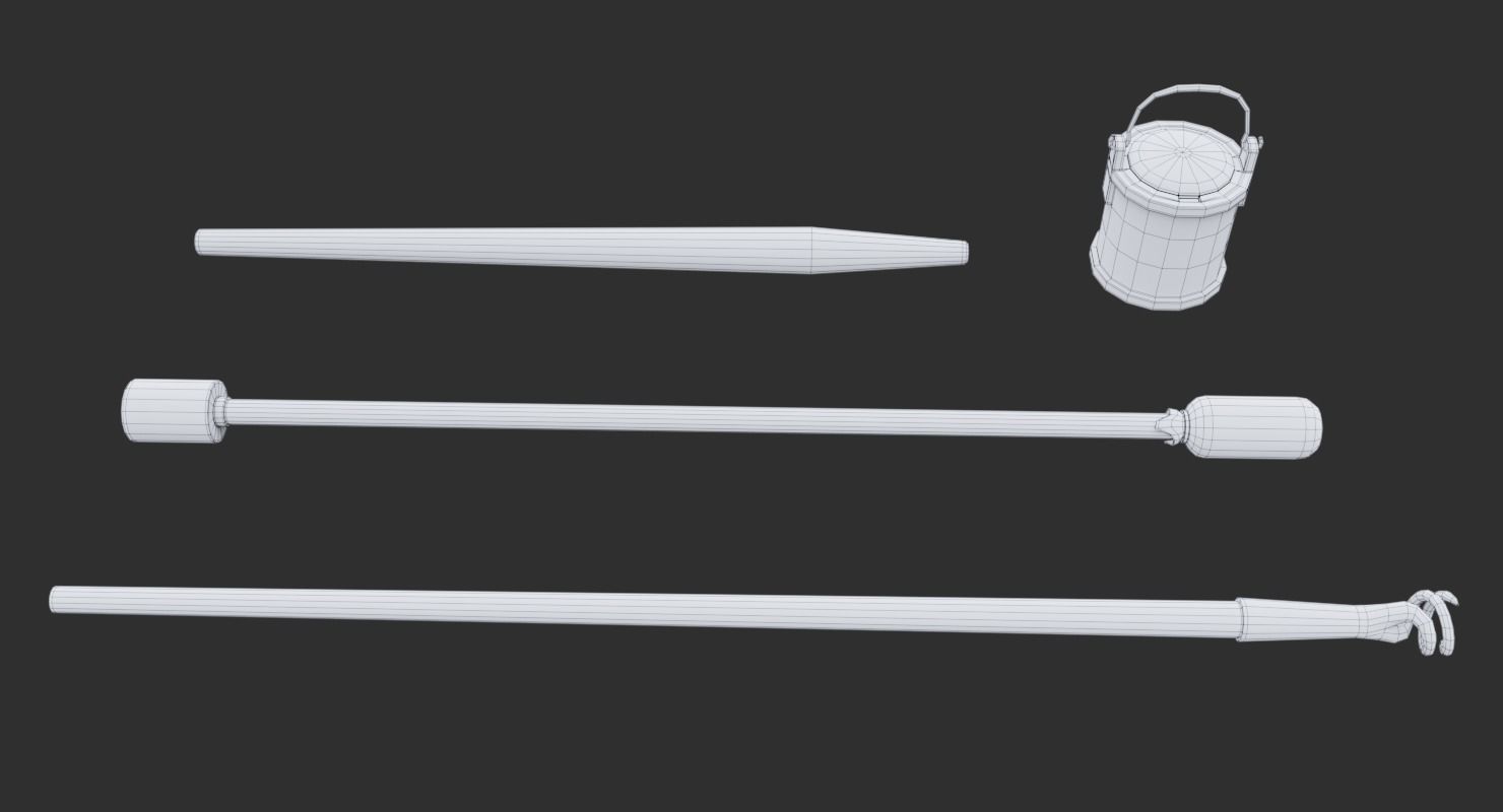 6-pounder Smoothbore Field Cannon Low-poly 3D model_17