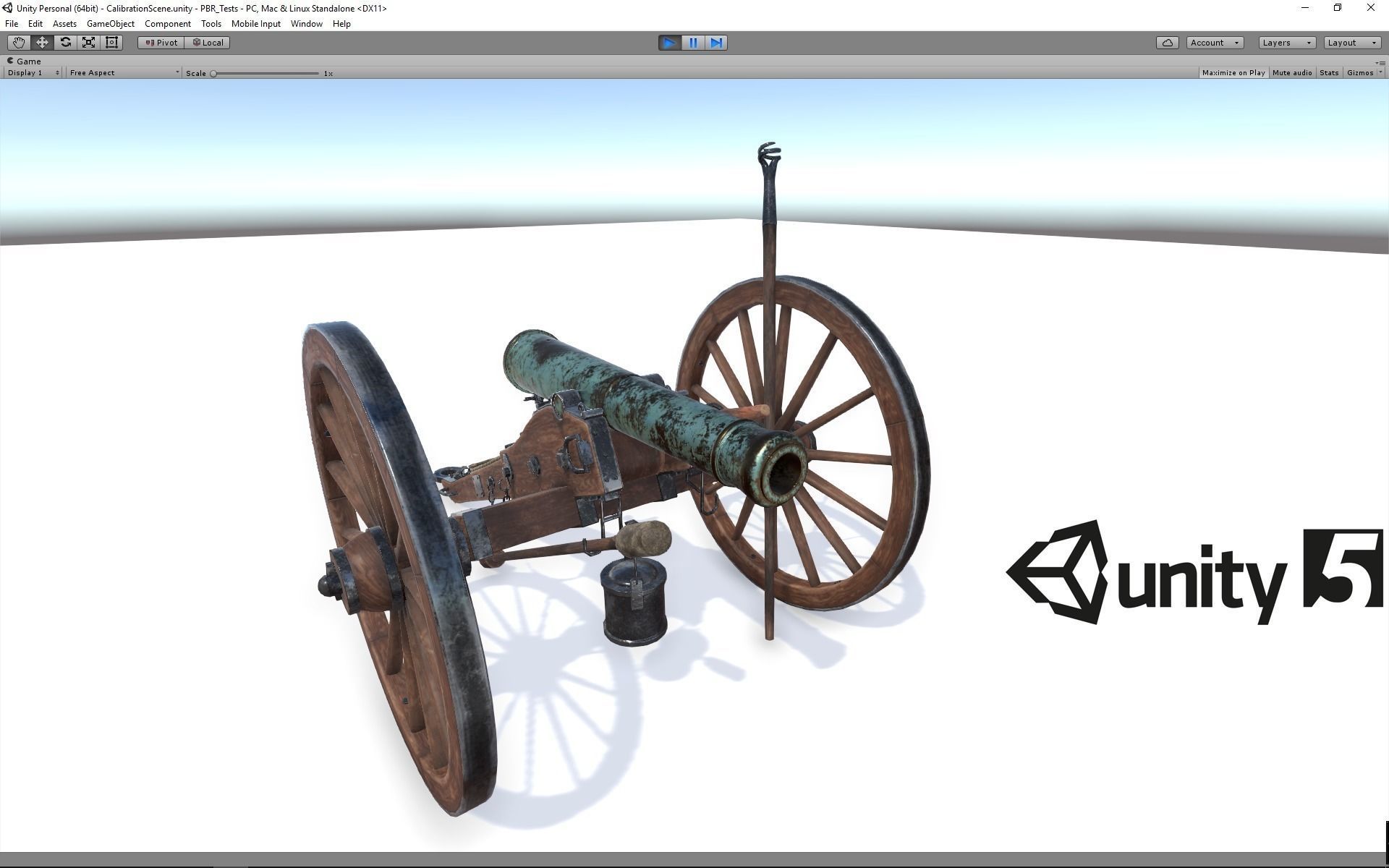 6-pounder Smoothbore Field Cannon Low-poly 3D model_21