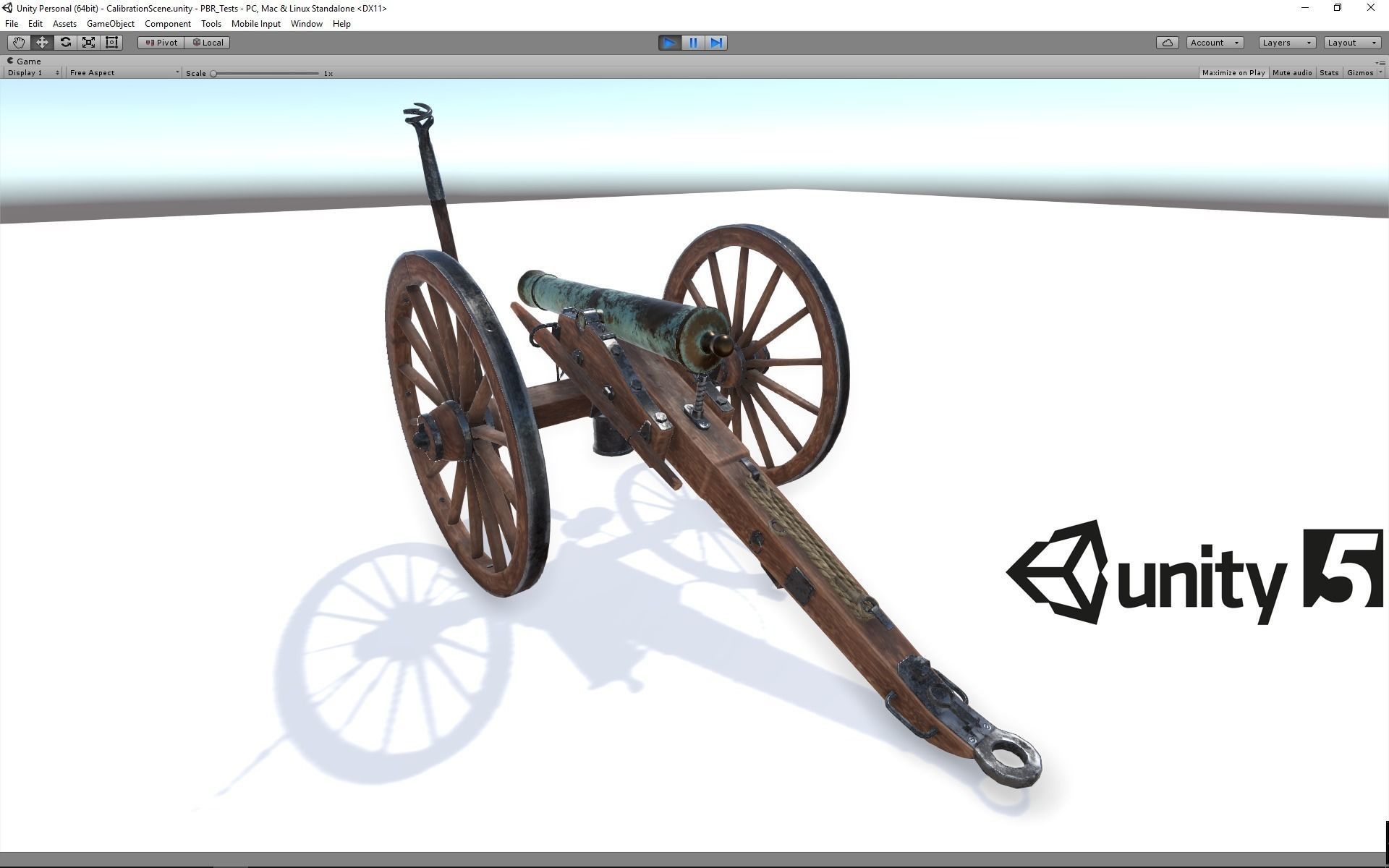 6-pounder Smoothbore Field Cannon Low-poly 3D model_20