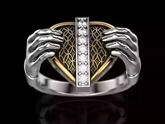 Ring hands hold heart
