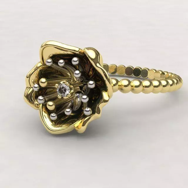 Poppy ring 3D print model