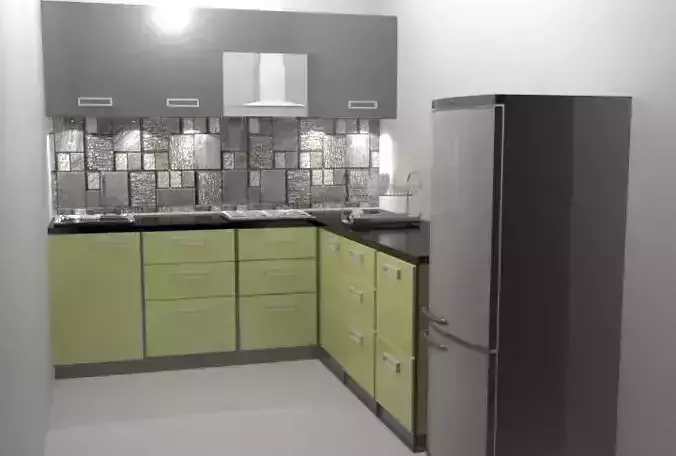 Modular L-shaped kitchen