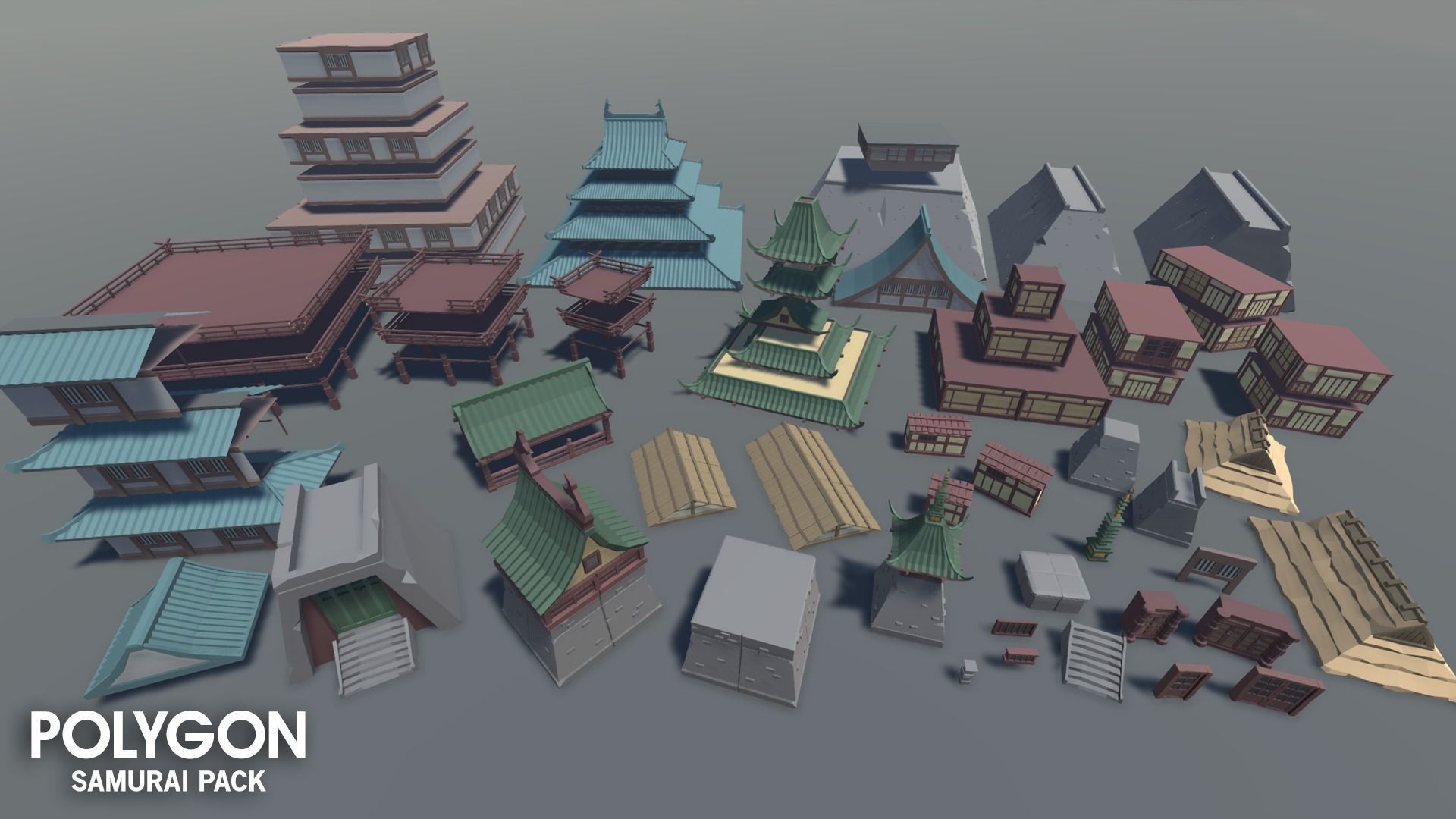 POLYGON - Samurai  Low-poly 3D model_10
