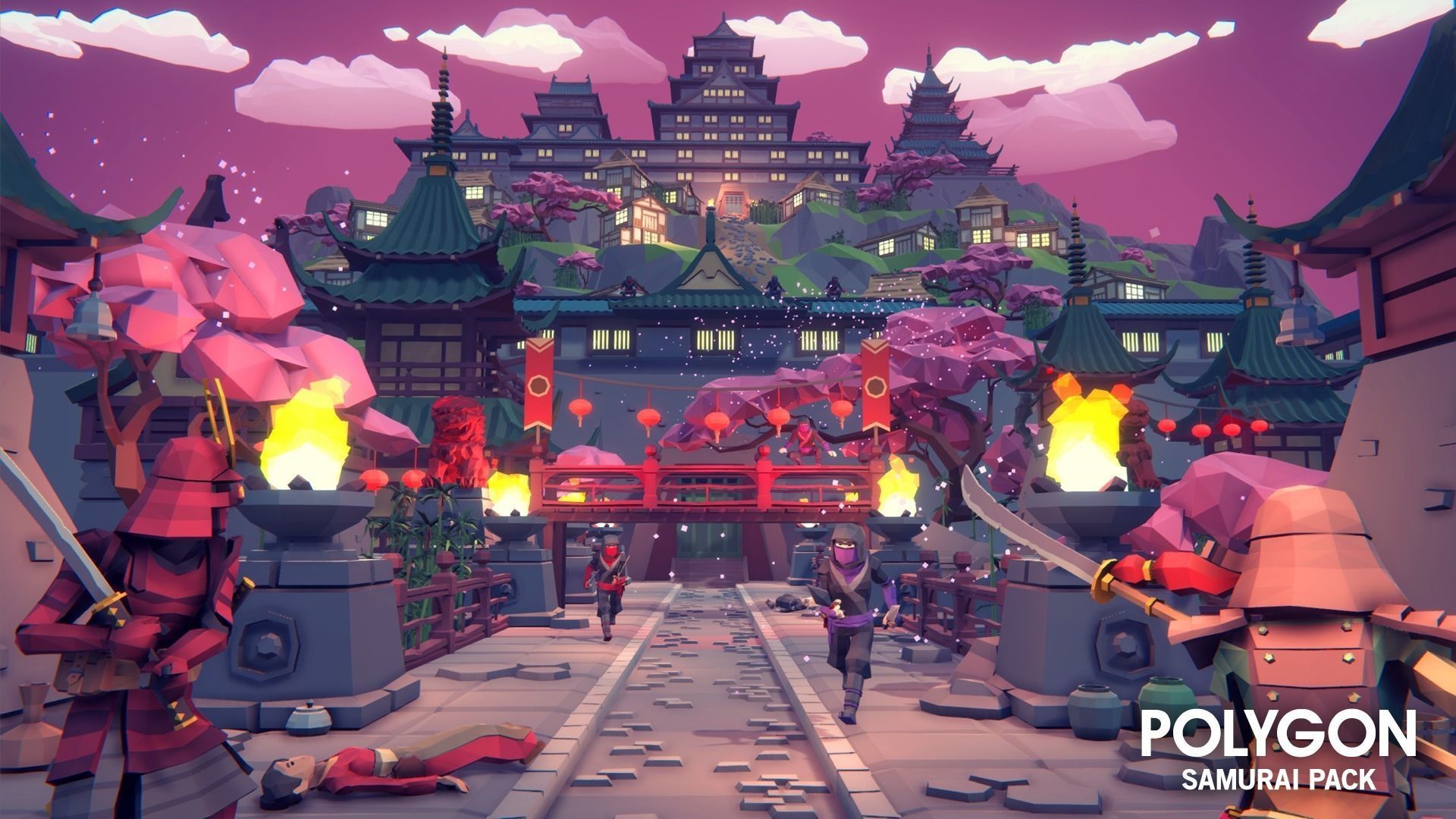 POLYGON - Samurai  Low-poly 3D model_1