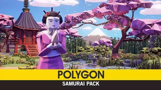 POLYGON - Samurai  Low-poly 3D model