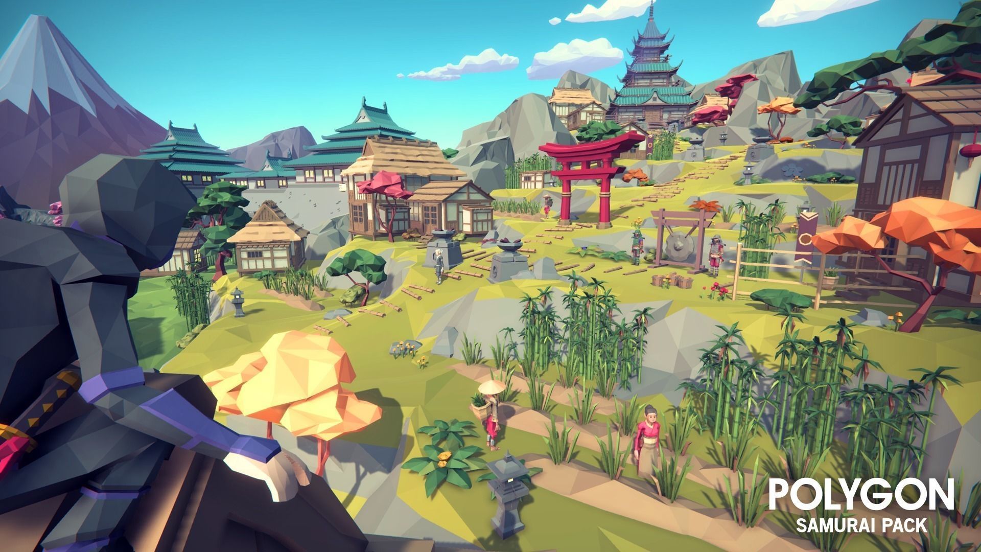 POLYGON - Samurai  Low-poly 3D model_3