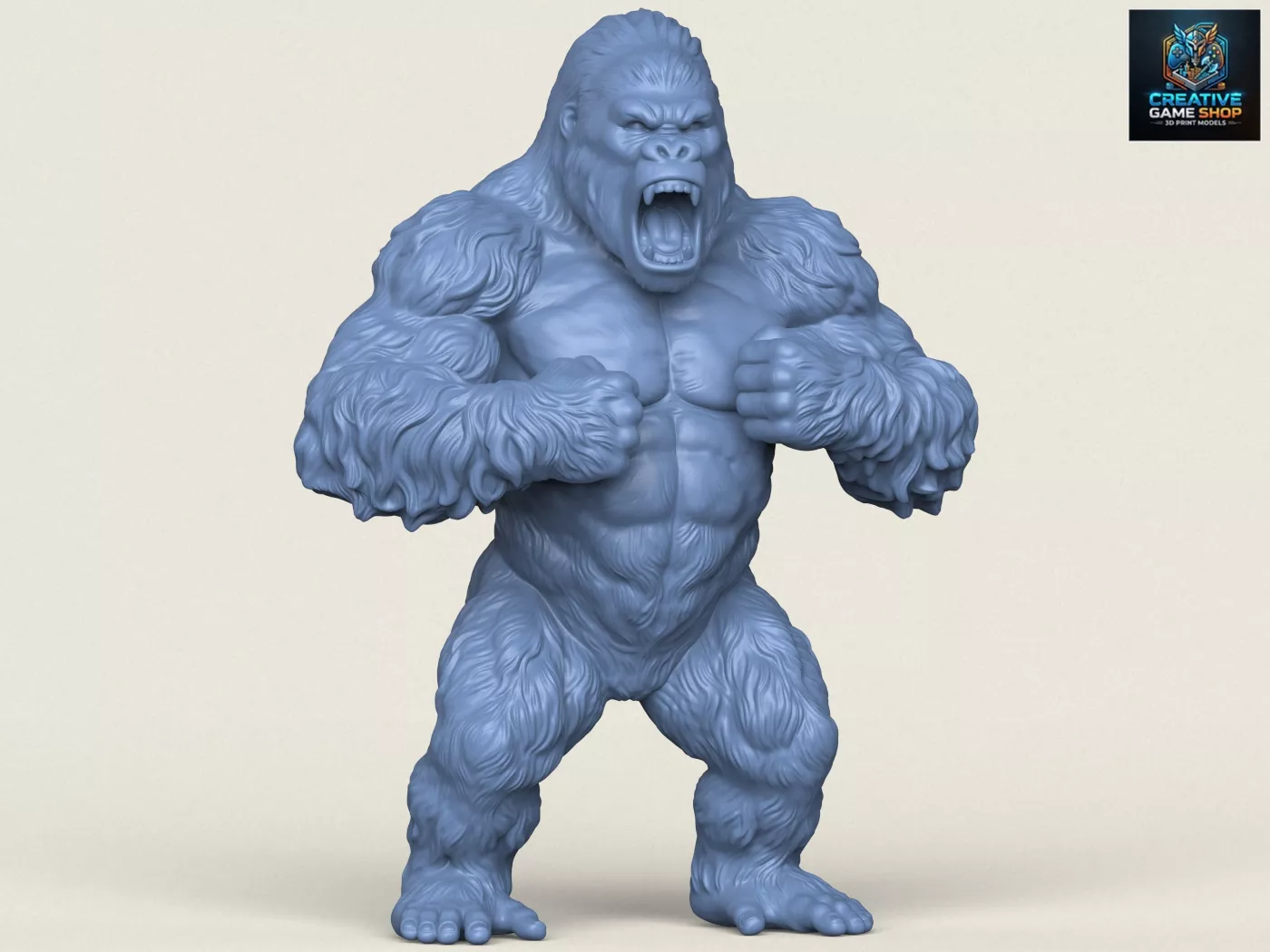 Wild Angry Gorilla 3D print model