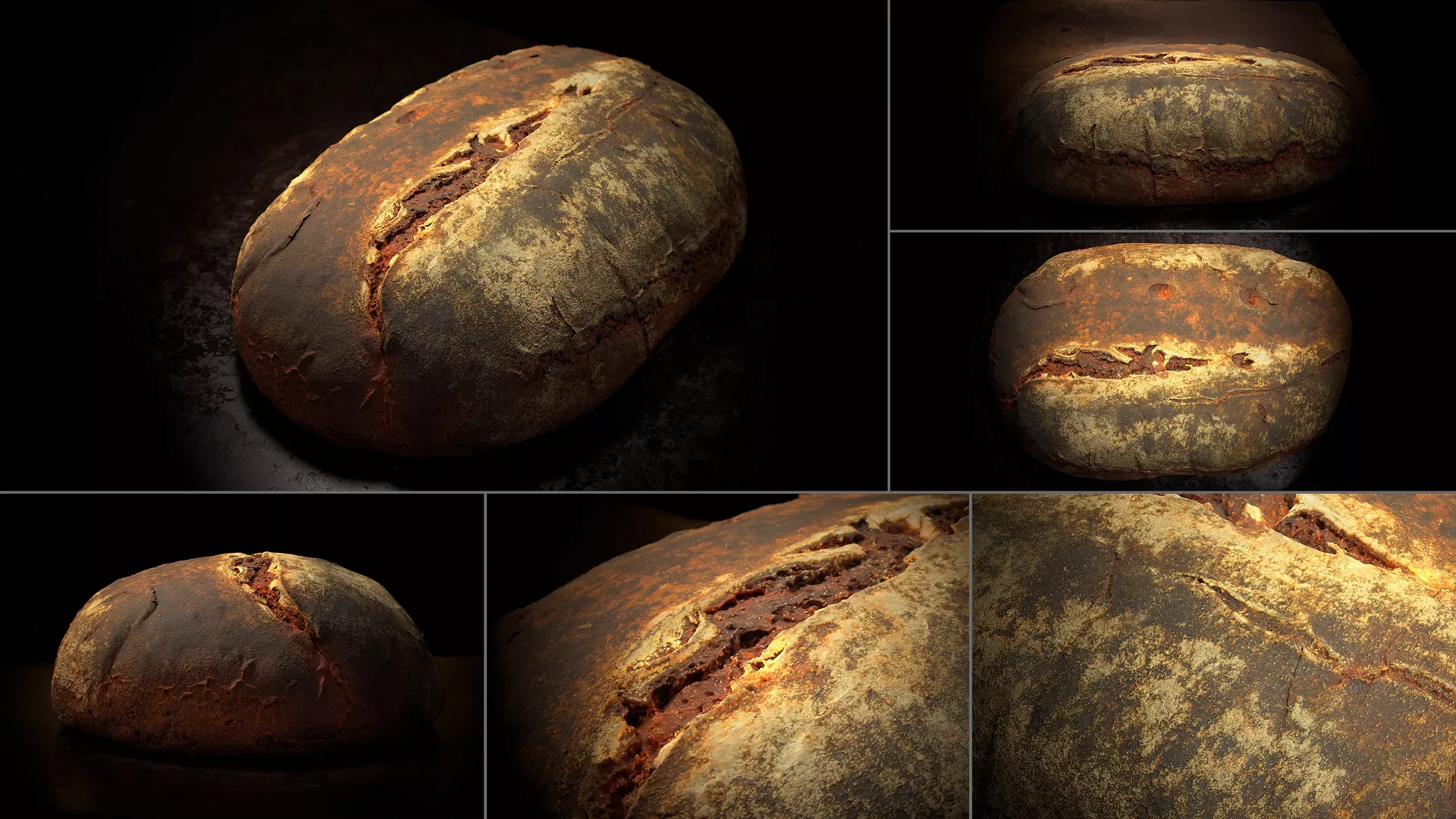 Photoreal Bread 3D Scan 04 3D model