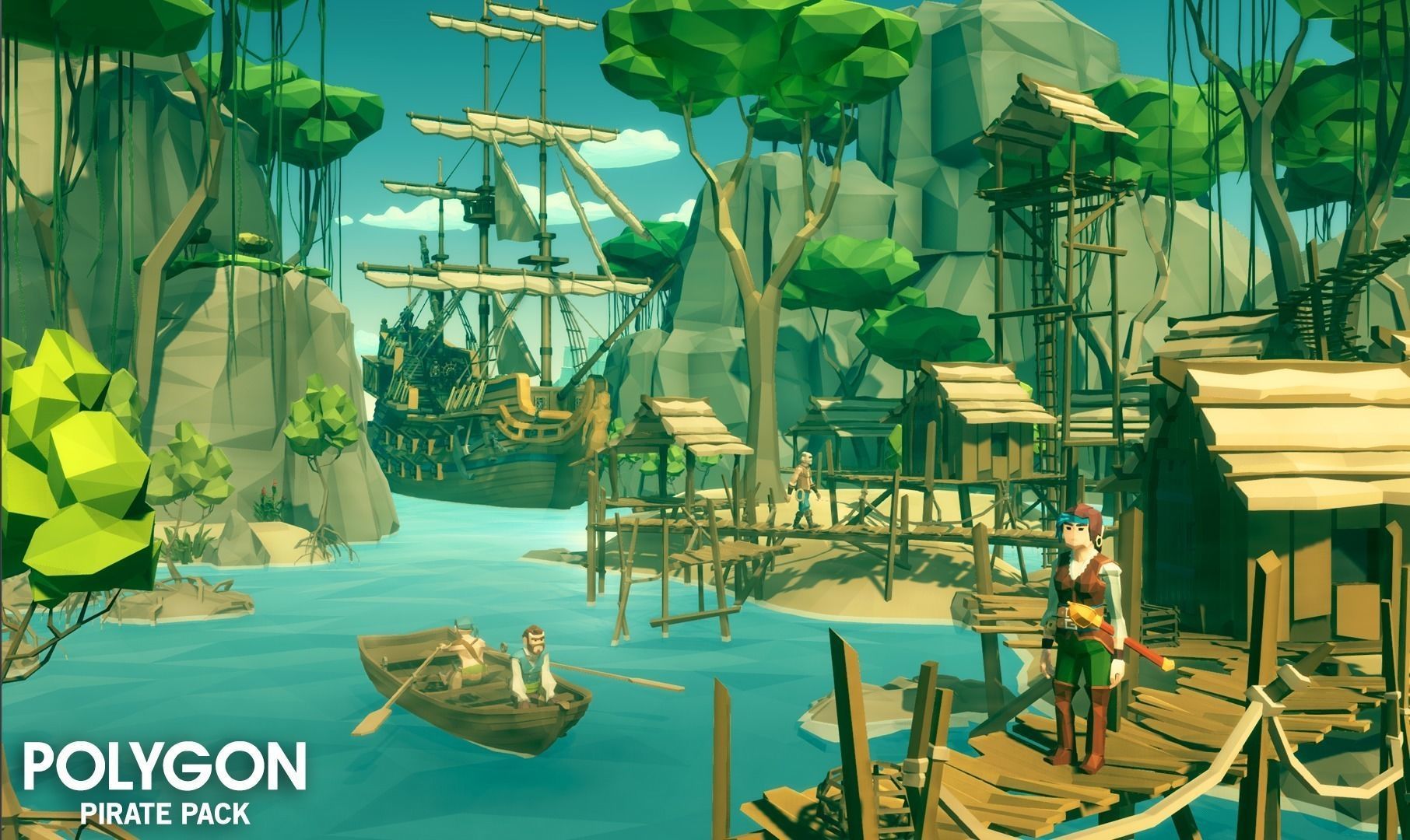 POLYGON - Pirate Pack Low-poly 3D model_4