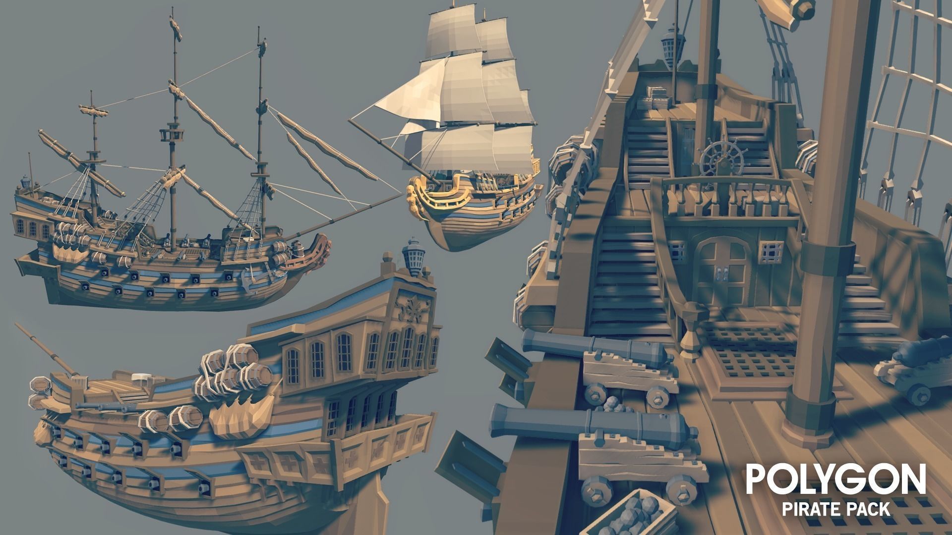 POLYGON - Pirate Pack Low-poly 3D model_14