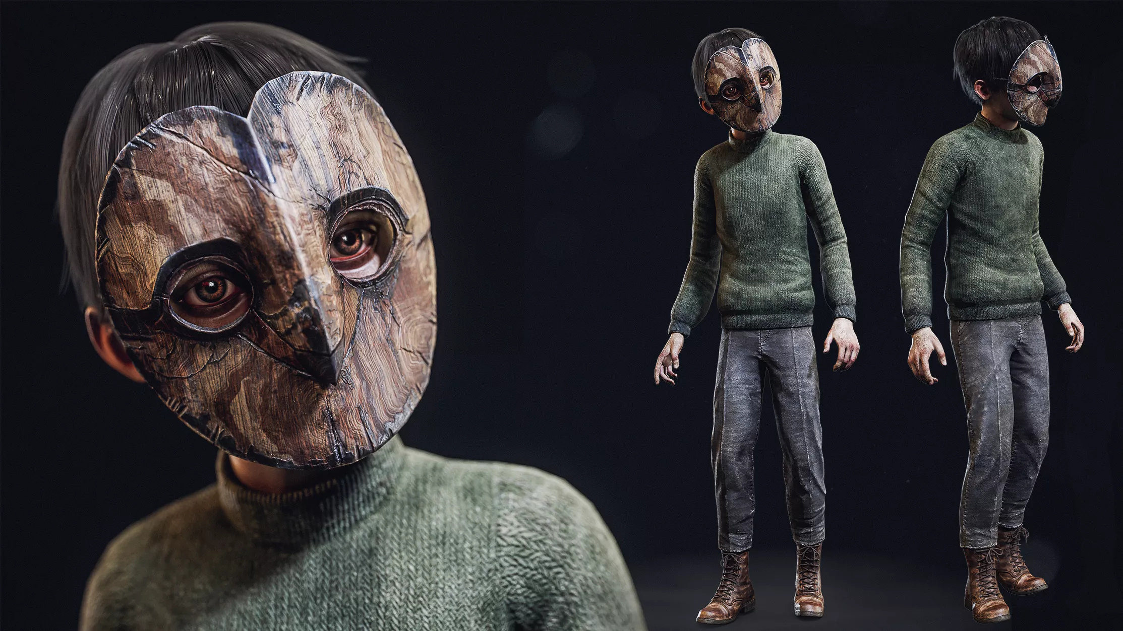 Orphans of the Great War - Character - Owl Kid - GameReady Low-poly 3D model