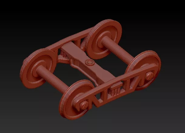 Rail Bogie 3D print model