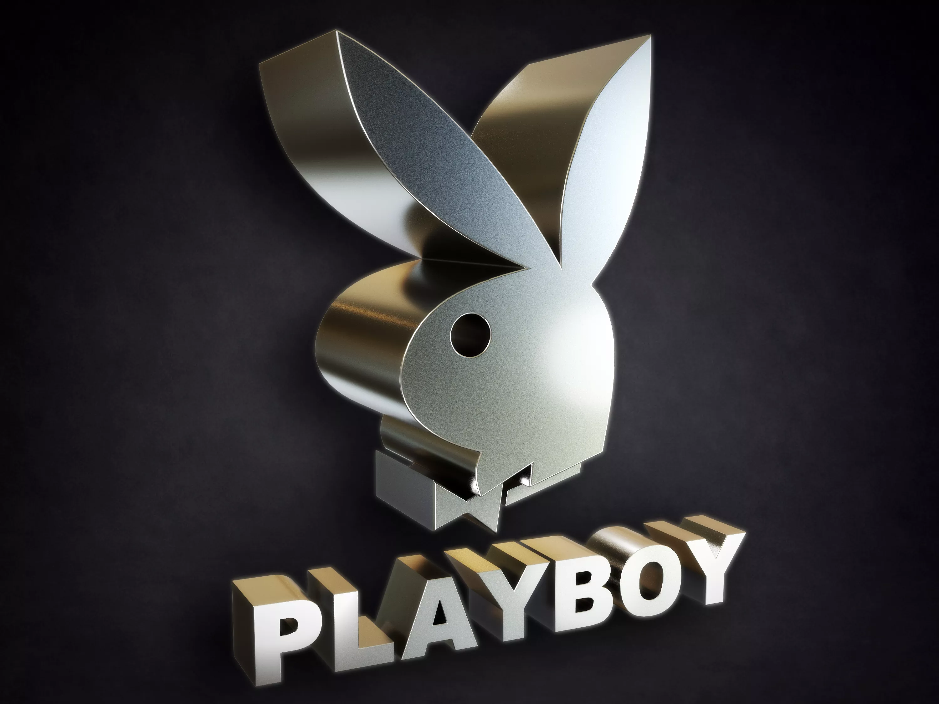 Playboy Logo 01 Low-poly 3D model