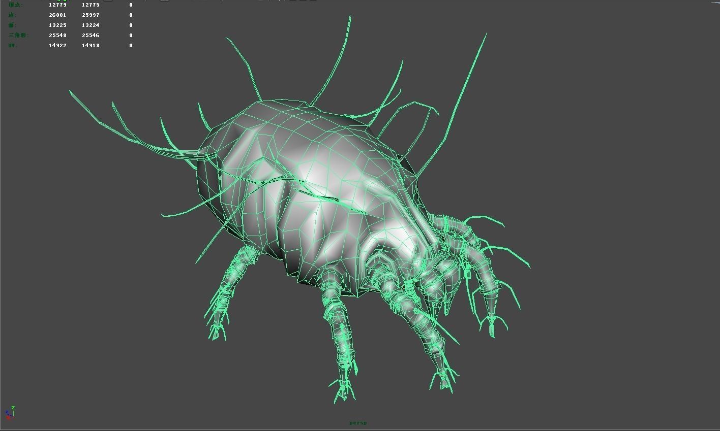 Insect Collection 16 Mite Low-poly 3D model_9