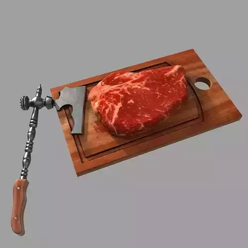 Steak on cutting board
