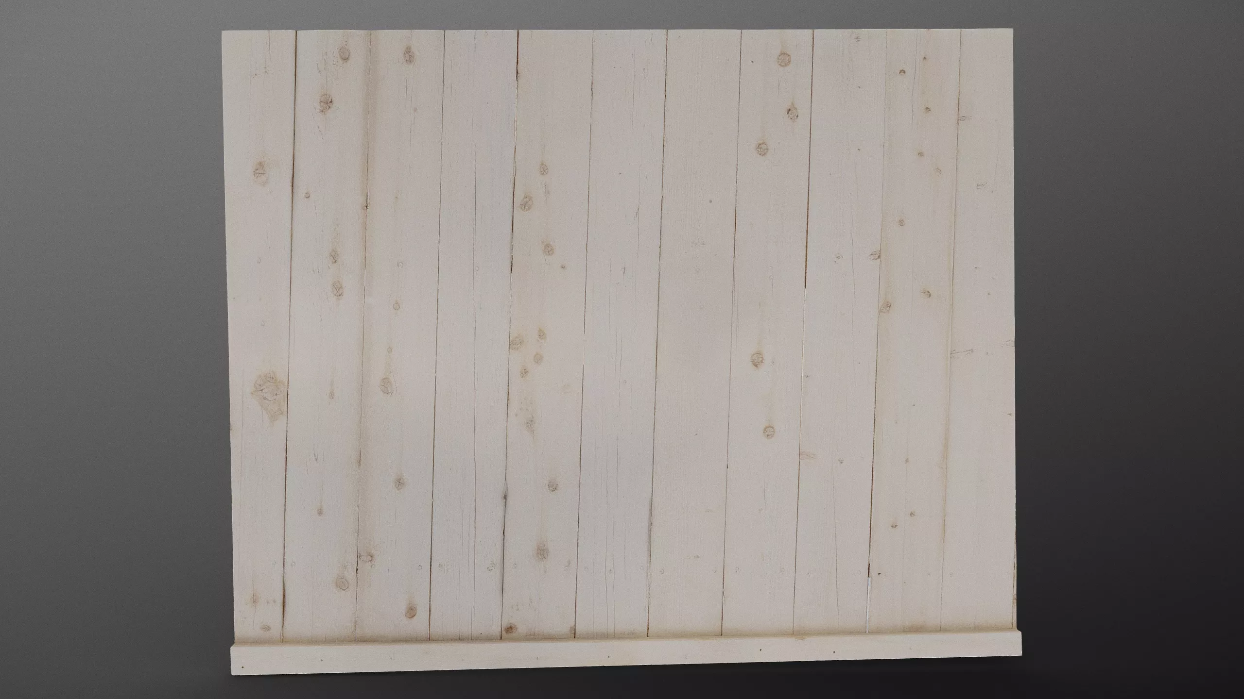 Light wooden fence 3D model