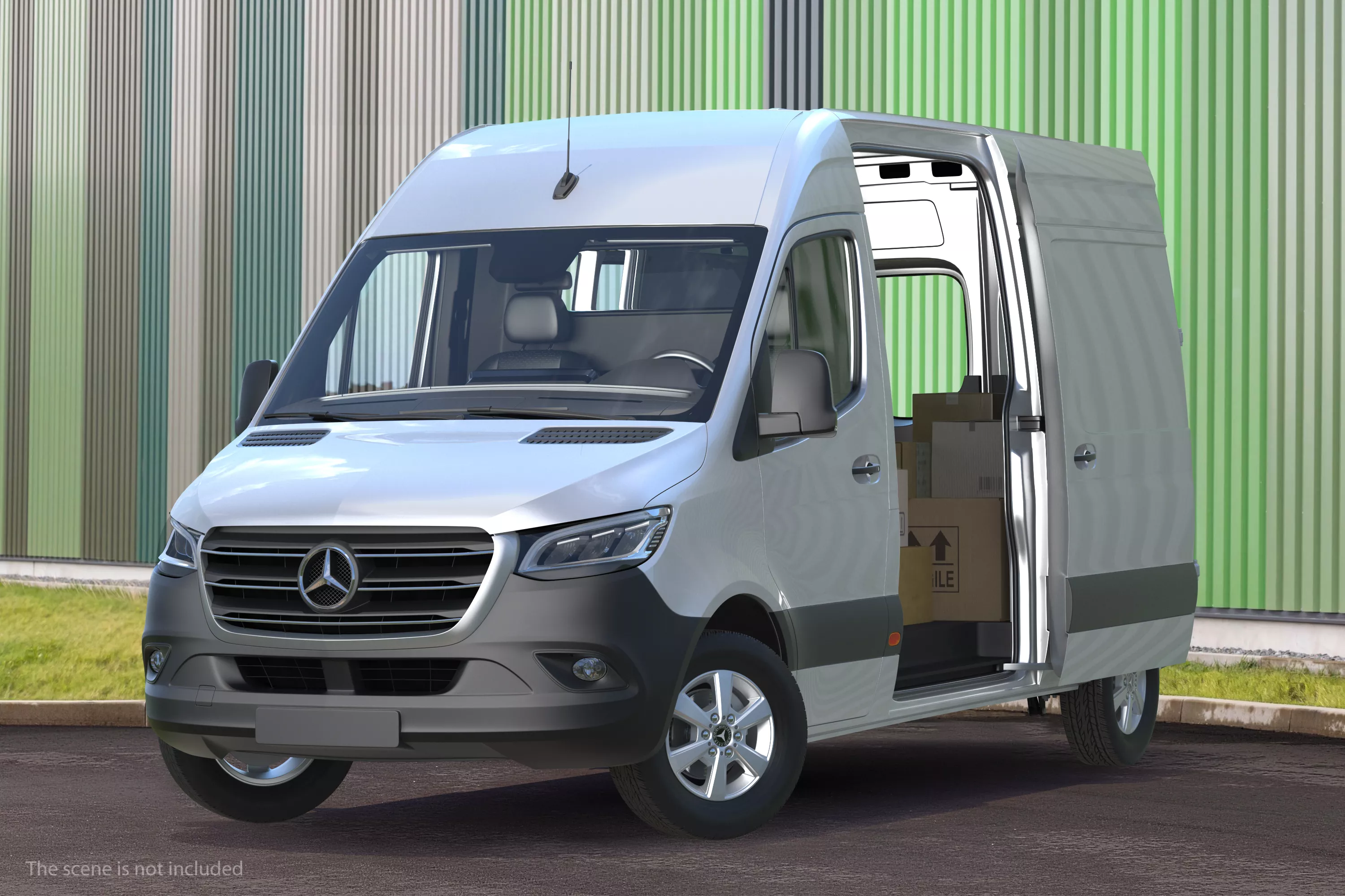 2019 Mercedes Sprinter Van Rigged for Maya 3D model
