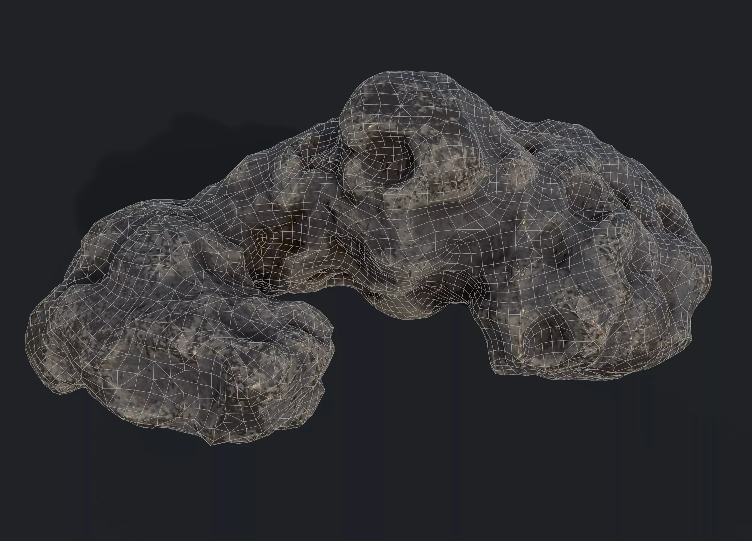 Astroid rock Low-poly Low-poly 3D model