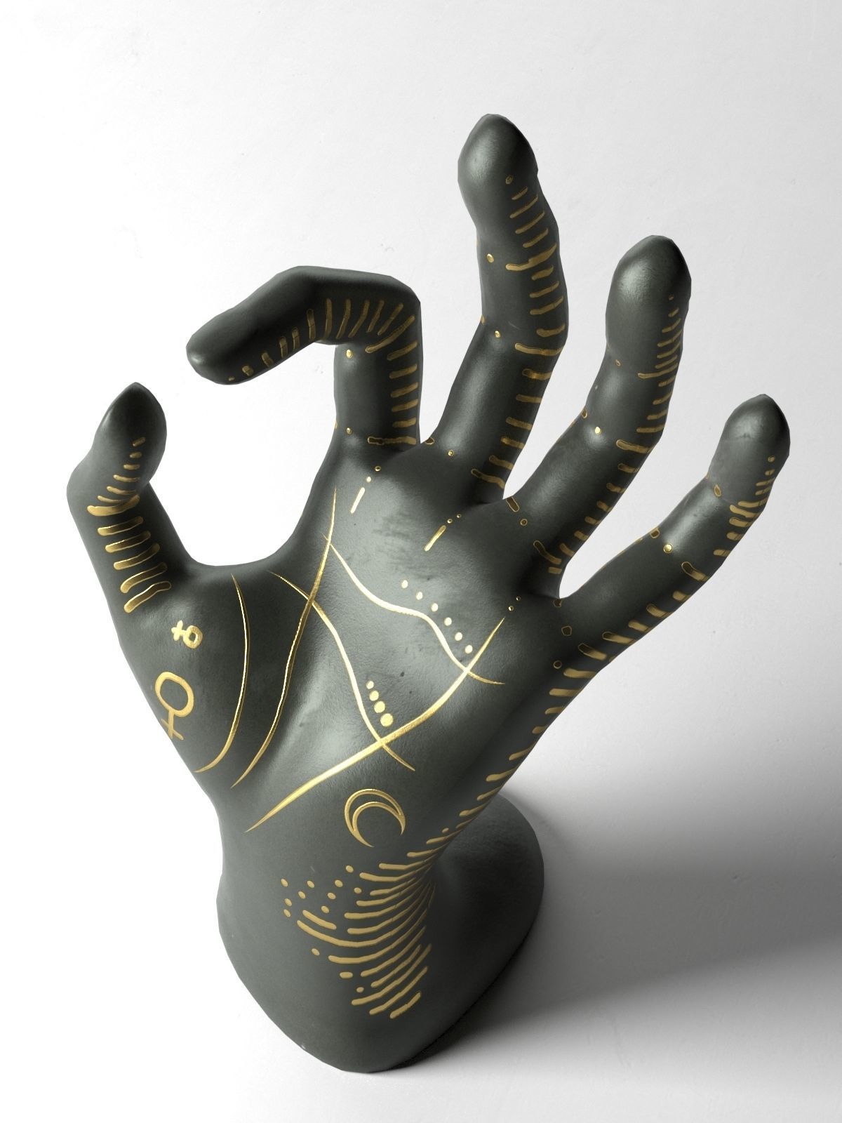 Palm Reading and Jewelry Holder 3D model_2