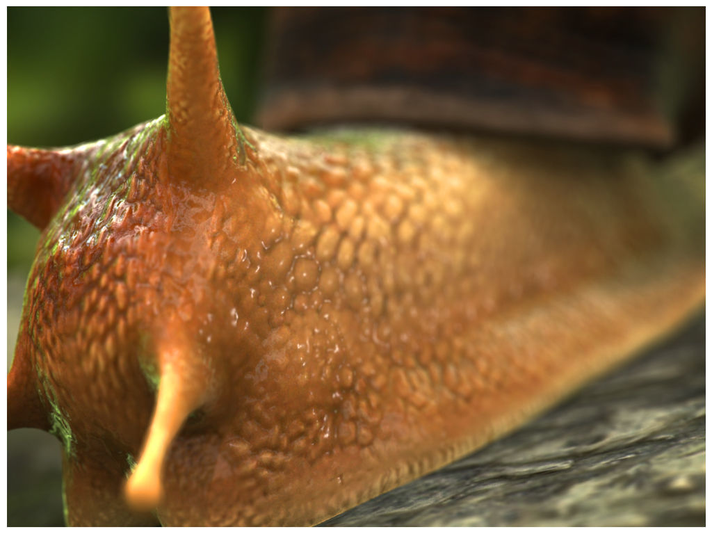 The Snail on rock Low-poly 3D model_6