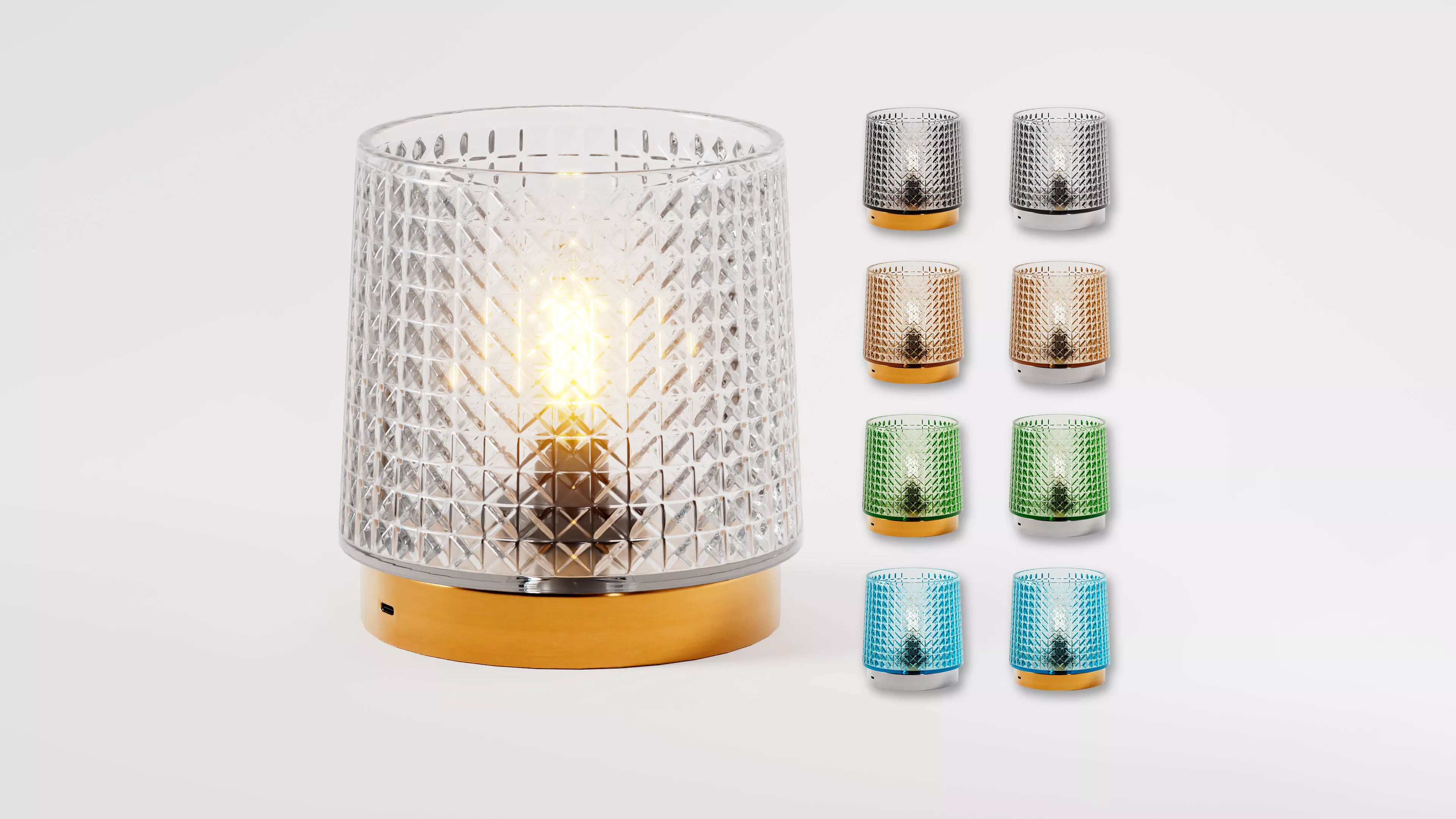 Realistic Cordless Decorative Table Lamp - 10 Color Combo 3D model ...