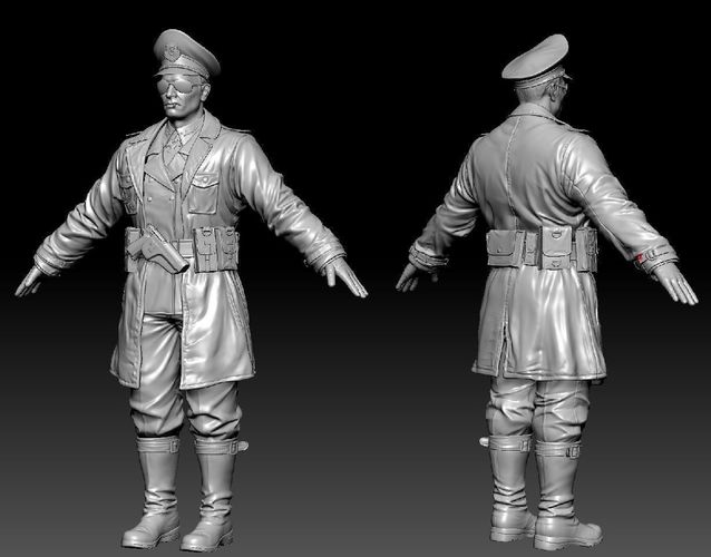 officer raw file 3D model 3D model