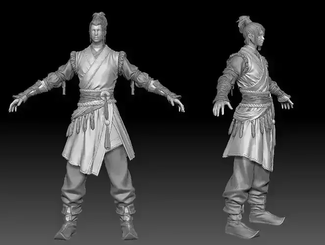 swordsman  zbrush raw file 3D model