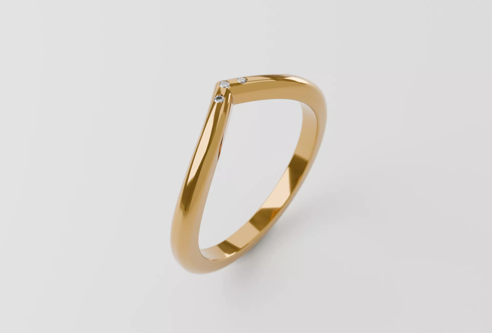 Elegant Chevron Diamond Ring Pack US 4-8 Free 3D print model