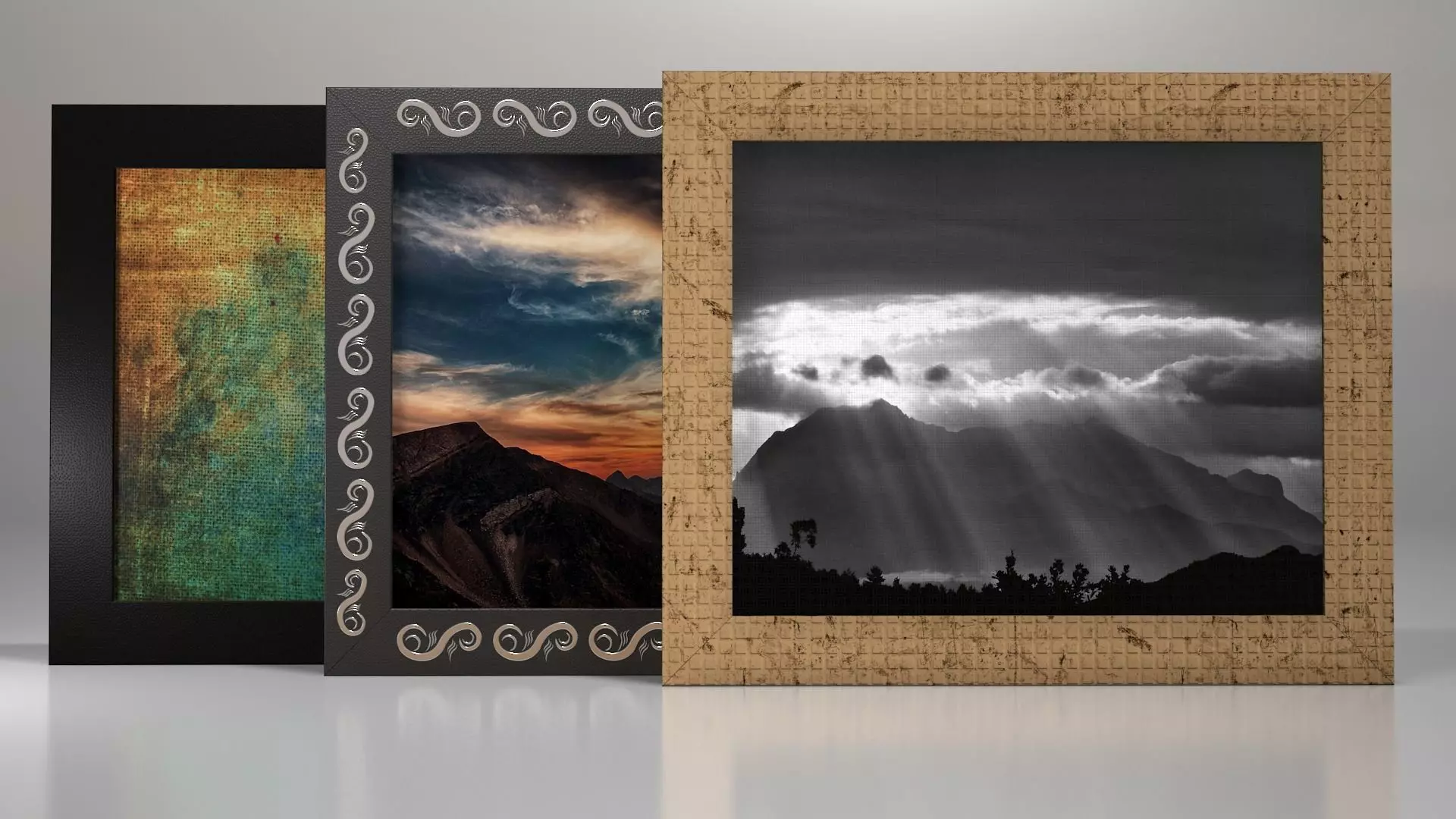 A collection of Frames - Set III Low-poly 3D model