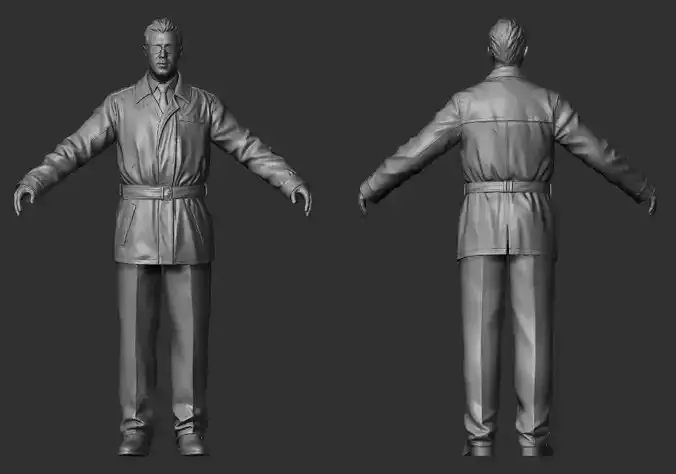 Windbreaker man Zbrush raw file