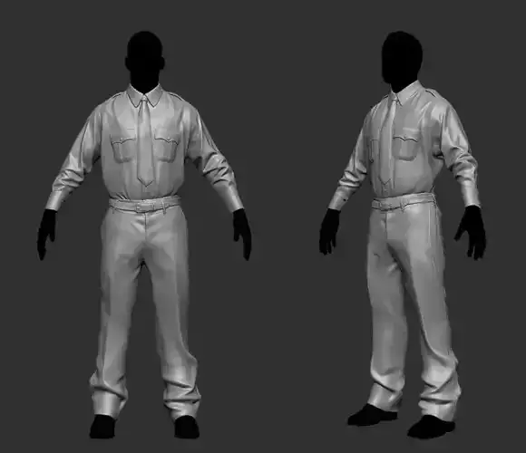 Police ZBrush raw flie