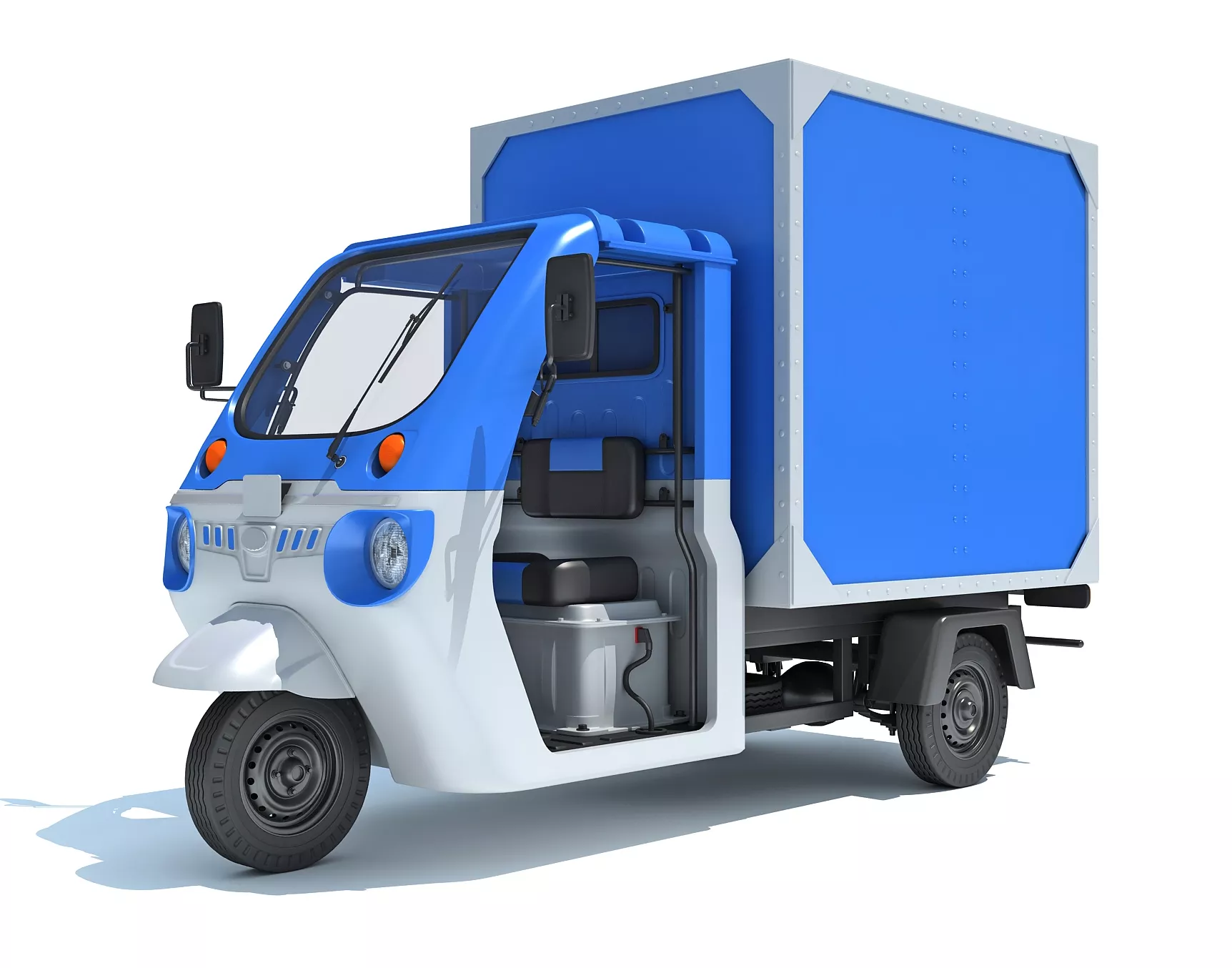 Three-Wheeler Cargo Vehicle Pickup Urban Transport 3D model